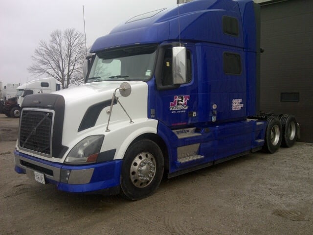 Blue and white truck 